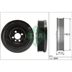 Poulie damper, vilebrequin INA 544 0163 10
