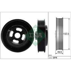 Poulie damper, vilebrequin INA 544 0126 10