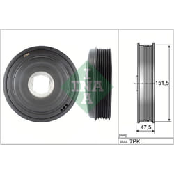 Poulie damper, vilebrequin INA 544 0136 10