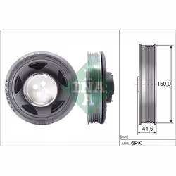 Poulie damper, vilebrequin INA 544 0129 10