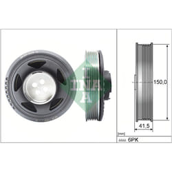 Poulie damper, vilebrequin INA 544 0129 10
