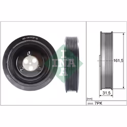 Poulie damper, vilebrequin INA 544 0127 10