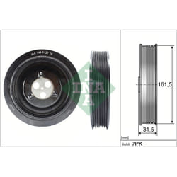 Poulie damper, vilebrequin INA 544 0127 10