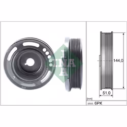 Poulie damper, vilebrequin INA 544 0168 10