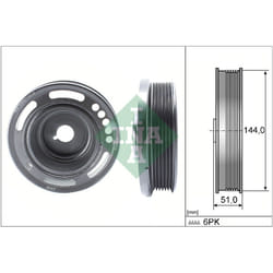 Poulie damper, vilebrequin INA 544 0168 10