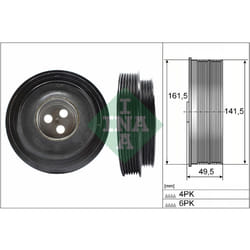 Poulie damper, vilebrequin INA 544 0166 10