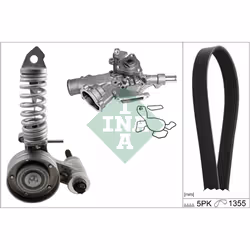 Pompe à eau + jeu de courroie trapézoïdale à nervures INA 529 0297 30