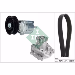 Pompe à eau + jeu de courroie trapézoïdale à nervures INA 529 0161 31