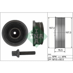 Jeu de poulies damper INA 544 0082 20