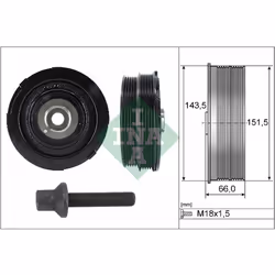 Jeu de poulies damper INA 544 0069 20