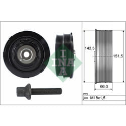 Jeu de poulies damper INA 544 0069 20