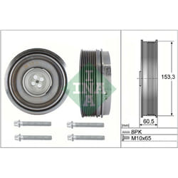 Poulie damper, vilebrequin INA 544 0505 20