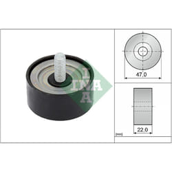 Galet enrouleur de courroie d'accessoire INA 532 1001 10
