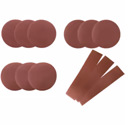 Scheppach | Lot original de 12 abrasifs | Disques abrasifs grain 80,120 et 180 (3 pièces de chaque) | Bandes abrasives grain ...