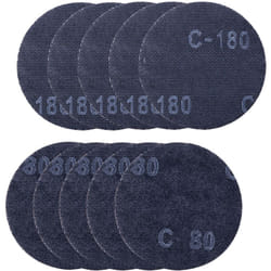 Scheppach - Lot de 10 disques abrasifs - Grain 80 et 180 - Diamètre 150 mm - Compatibles avec les ponceuses BTS800 / BTS900