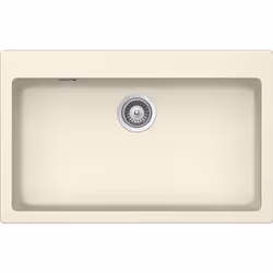 Schock Signus N100XL, Evier à poser, Rectangulaire, Cristadur, Beige, 1 bols, Rectangulaire