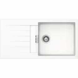 Schock Primus D100L, Evier à poser, Rectangulaire, Blanc, 1 bols, Rectangulaire, 478 x 430 mm