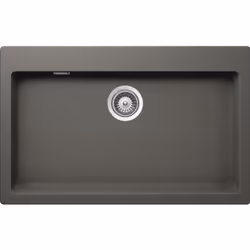 Schock Signus N100XL, Evier à poser, Rectangulaire, Cristadur, Gris, 1 bols, Rectangulaire