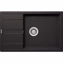 Schock Primus D100XS, Evier à poser, Rectangulaire, Noir, 1 bols, Rectangulaire, 465 x 436 mm