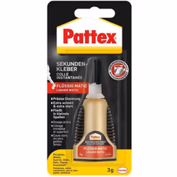 Pattex superglue liquide automatique Adhésif de cyanoacrylate. Coller différents matériaux comme par exemple, La porcelaine,  ...