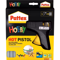 Pattex Hobby Hotmelt Pistolet Made at Home, Noir, Plastique, Secteur, 5 min