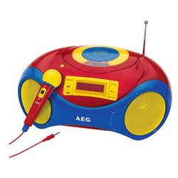 AEG SR 4363 CD Kids Line Numérique FM, PLL Bleu, Rouge, Jaune Lecture de MP3