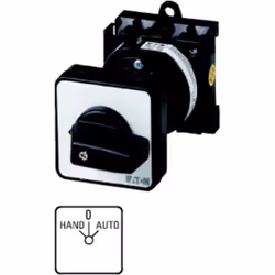 Eaton T0-1-15431/Z, Commutateur à bascule, 1P, Noir, Blanc, IP65, 48 mm, 48 mm