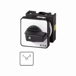 Eaton T0-1-8220/E, Commutateur à bascule, 1P, Plastique, Noir, Métallique, IP65, 48 mm