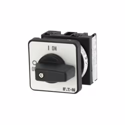 Eaton T0-1-102/E, Commutateur à bascule, 2P, Noir, Blanc, IP65, 48 mm, -25 - 50 °C