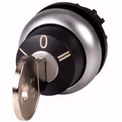 Tête de commande à clé - EATON - M22-WRS3-MS2 - Collerette plastique - Couleur noire