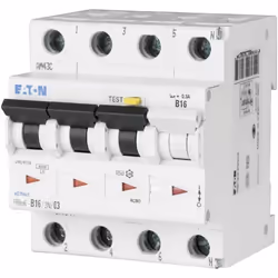 Disjoncteur différentiel Eaton 170957 - 4 pôles 16 A 0.3 A 415 V/AC