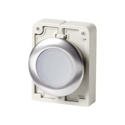 Interrupteur à pression plat, rond, chromé Eaton M30C-FDRL-W 182950 blanc 1 pc(s) X755921
