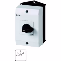 Eaton T0-2-8241/I1, Commutateur à bascule, 1P, Noir, Blanc, IP65, 80 mm, 102 mm