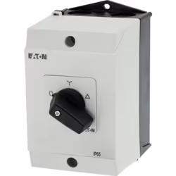 Eaton T0-4-8410/I1, Commutateur à bascule, 3P, Plastique, Noir, Blanc, IP65, 80 mm