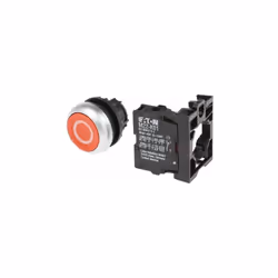 Eaton M22-D-R-X0/K01, Bouton, Rouge, Blanc, Plastique, IP66, IP67, IP69