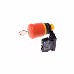 Eaton M22-PVS/K01, Interrupteur avec clé, Rouge, IP66, IP67, IP69, 29,7 mm, 29,7 mm, -25 - 70 °C