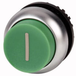 Eaton M22-DH-G-X1 commutateur électrique Bouton-poussoir Noir, Vert, Métallique