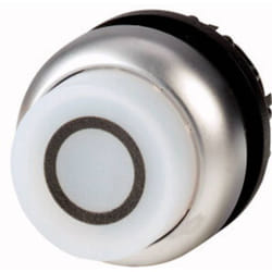 216806 M22-DRLH-W-X0 Bouton-poussoir lumineux à rappel collerette plastique 1 pc(s) - Eaton