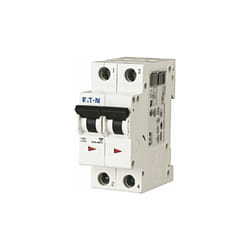 Eaton - Disjoncteur Moeller 2P, 2A, pouvoir de coupure 6 kA, montage rail din ( Prix pour 1 )
