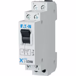 L'interrupteur modulaire Eaton Z-S/2WM, référence 248346, est conçu pour une installation sur rail DIN dans des tableaux élec ...