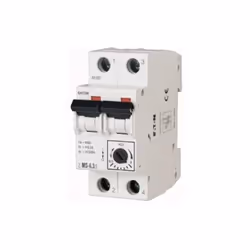 Description générale Disjoncteur-moteur monophasé EATON Z-MS-16/2, conçu pour protéger les moteurs avec un courant nominal de ...