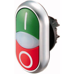 284814 M22-DDLF-GR-X1/X0 Bouton-poussoir à double touche collerette plastique 1 pc(s) - Eaton