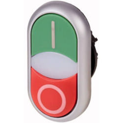 284830 M22-DDLM-GR-X1/X0 Bouton-poussoir à double touche collerette plastique 1 pc(s) - Eaton