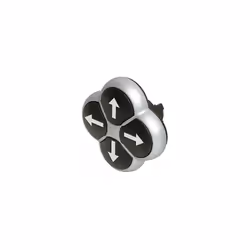 Eaton M22-D4-S-X7, Bouton, Noir, Argent, Plastique, IP66, 55 mm, 55 mm