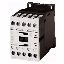 Contacteur Eaton présentant les caractéristiques suivantes Tension de commande 400 Vac Fréquence 50/60 Hz 3 pôles + 1NO Conne ...