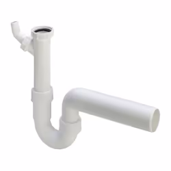 Viega piège de tuyau 7985,10 40mm dans G1 1/2 x plastique blanc Viega - tube de siphon, en matière plastique, avec une feuill ...