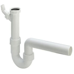 Siphon pour tuyau d'évier 6/4'x50 plastique/blanc