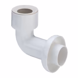 coude de raccordement Viega 108212 Plastique avec joint à lèvre avec rosace selon DIN 1380