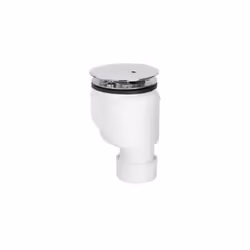 Bonde de douche Domoplex verticale à vis pour orifice 65mm. Siphon anti-odeur amovible, tube d'évacuation vertical. Serrage p ...