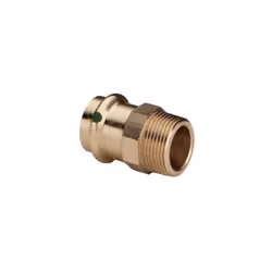 Raccord droit bronze à sertir Femelle - Mâle fixe à visser 12x17 - 15
